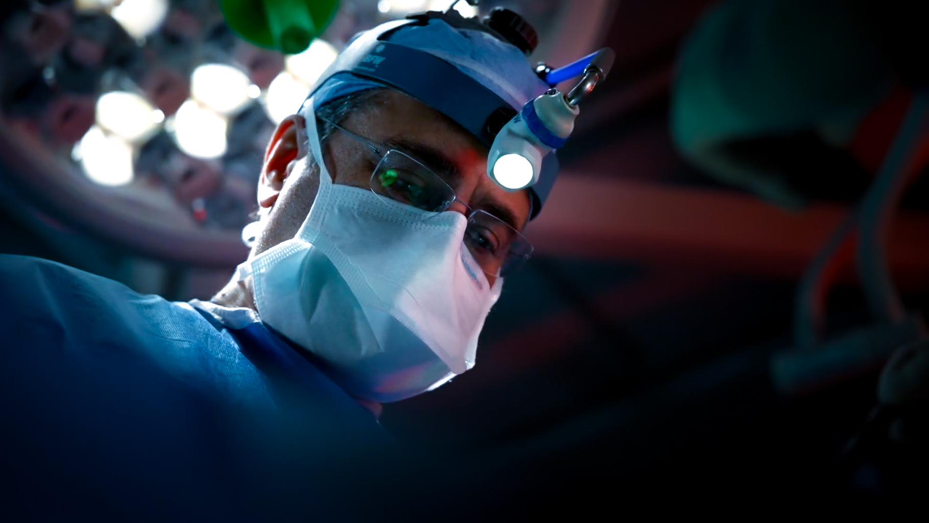 Dr. Shaf Keshavjee focusing during a procedure